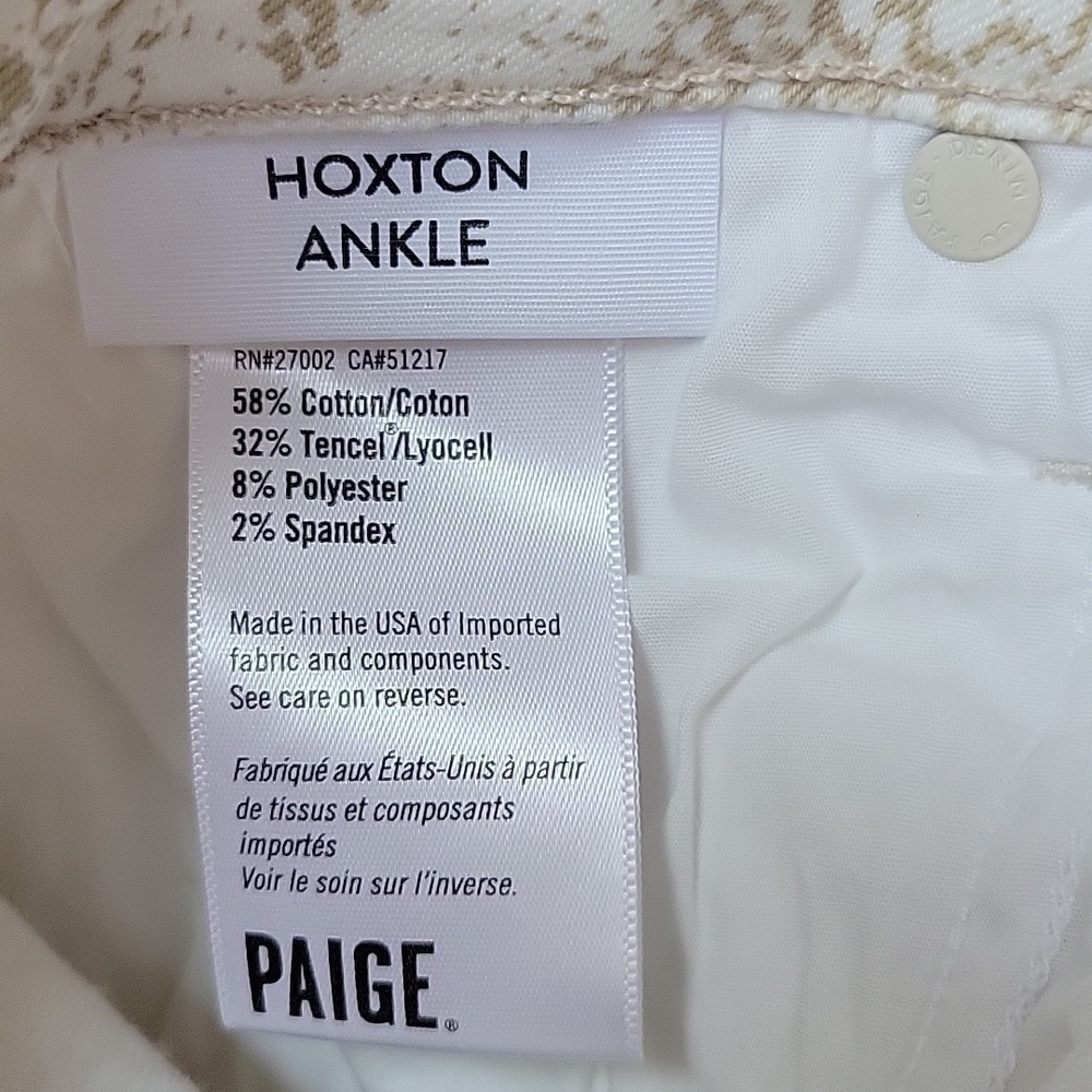 PAIGE Sonoran Snake Hoxton Ankle Skinny Jeans 27 - Picture 7 of 10